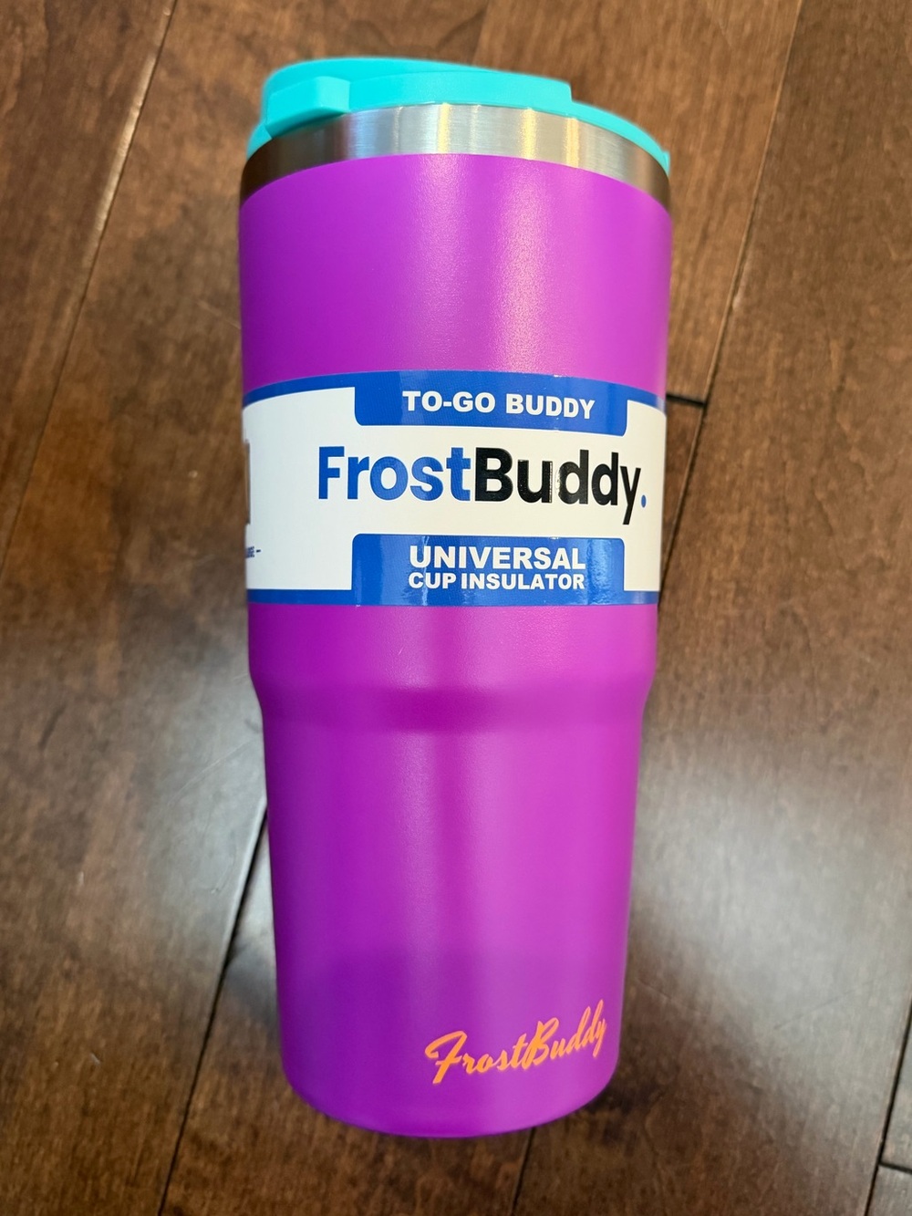 To-Go Buddy Universal Cup Insulator - Purple with Teal Lid